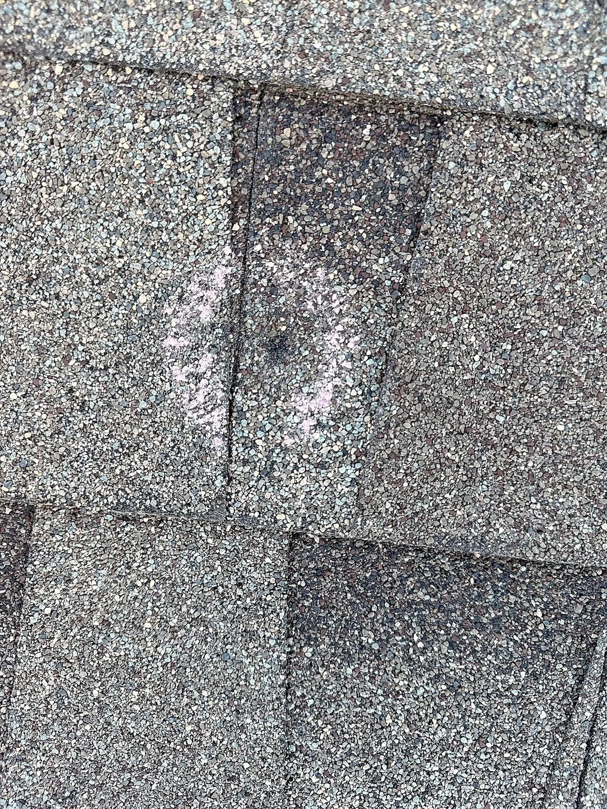 Second chalked hail strike on the same roof